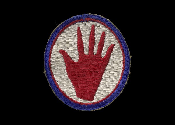 Reproduction patch with Red Hand emblem, late 20th century. Creator: Unknown.