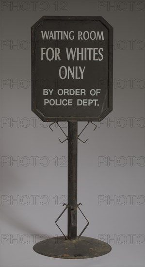 Sign from segregated railroad station, ca. 1930s. Creator: Unknown.