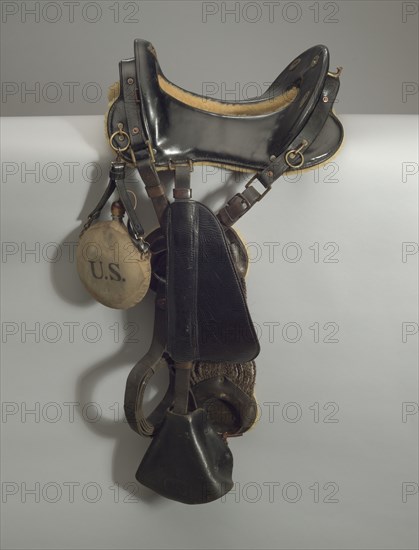 Horse saddle used by stuntman Ernest "Ernie" Robinson, ca. 1971. Creator: Unknown.