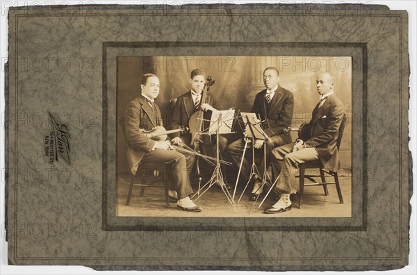 Photograph of Hall Johnson and the Negro String Quartet, ca. 1923. Creator:  S. Tarr.