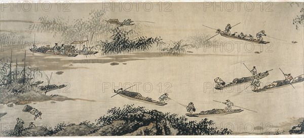 Fishermen on an Autumn River, Ming dynasty, 15th century. Creator: Dai Jin.