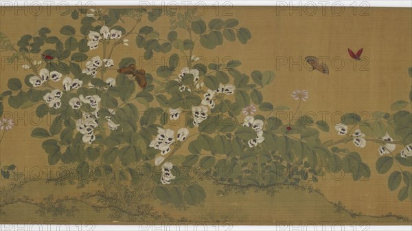 Broad Bean Flowers and Butterflies, Ming dynasty, 15th century. Creator: Unknown.