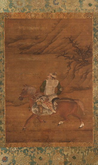 A Tartar Huntsman on His Horse, Ming dynasty, 15th century. Creator: Unknown.