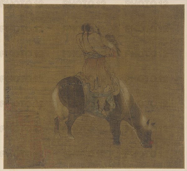 A Tartar horseman with a hawk, Ming dynasty, 1368-1644. Creator: Unknown.