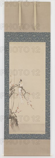 Bird and plum blossoms, Edo period, late 17th century. Creator: Hanabusa Itcho.