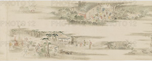 Pastimes and occupations of the twelve months, Edo period, late 17th-early 18th century. Creator: Hanabusa Itcho.