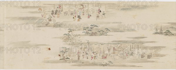 Pastimes and occupations of the twelve months, Edo period, late 17th-early 18th century. Creator: Hanabusa Itcho.