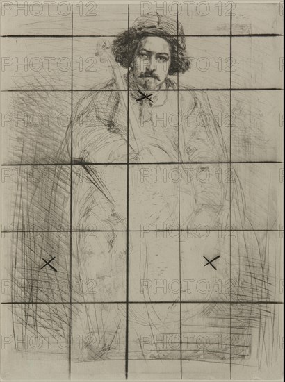 J. Becquet, Sculptor, 1859. Creator: James Abbott McNeill Whistler.