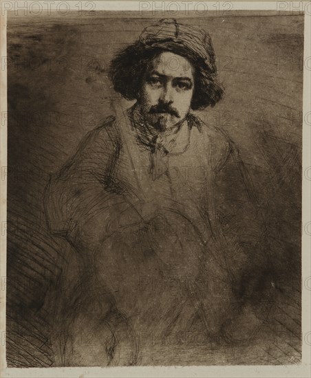 J. Becquet, Sculptor, 1859. Creator: James Abbott McNeill Whistler.