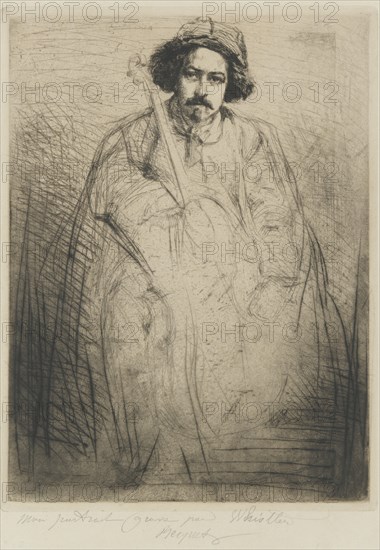 J. Becquet, Sculptor, 1859. Creator: James Abbott McNeill Whistler.