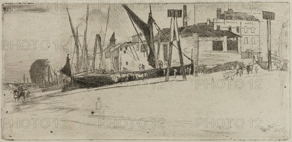 Chelsea Wharf, 1863. Creator: James Abbott McNeill Whistler.