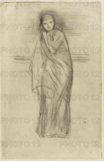 Draped Model, 1870. Creator: James Abbott McNeill Whistler.