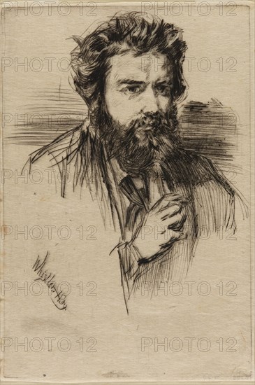 Z. Astruc, Editor of 'L' Artiste', 1859. Creator: James Abbott McNeill Whistler.
