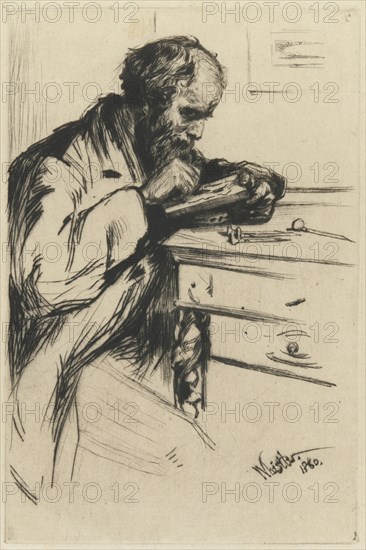 Riault (The Wood Engraver), 1860. Creator: James Abbott McNeill Whistler.