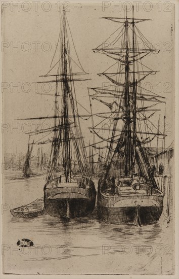 The Two Ships, 1875. Creator: James Abbott McNeill Whistler.