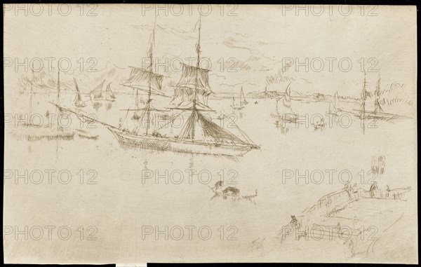 Lagoon-Noon, 1879-1880. Creator: James Abbott McNeill Whistler.