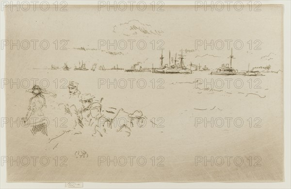 The Fleet: Monitors, 1887. Creator: James Abbott McNeill Whistler.