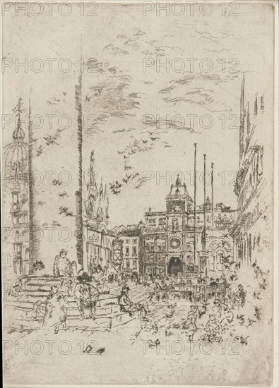 The Piazzetta, 1879-1880. Creator: James Abbott McNeill Whistler.