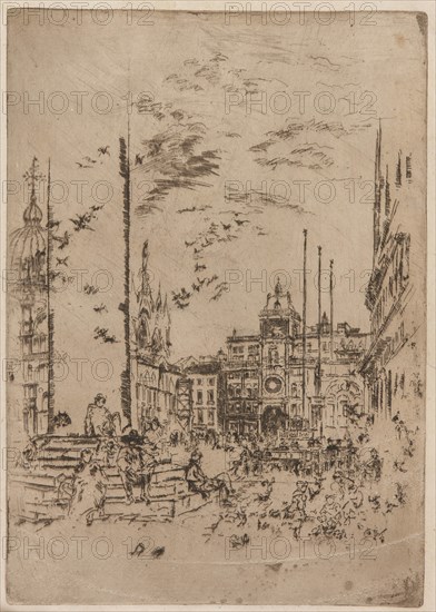 The Piazzetta, 1879-1880. Creator: James Abbott McNeill Whistler.