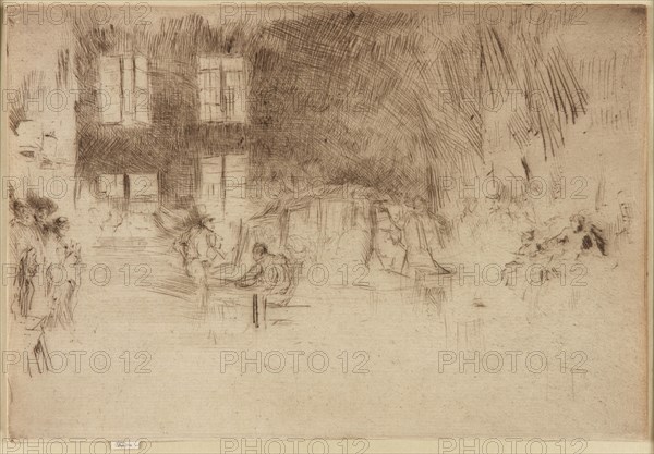 Murano-Glass Furnace, 1879-1880. Creator: James Abbott McNeill Whistler.