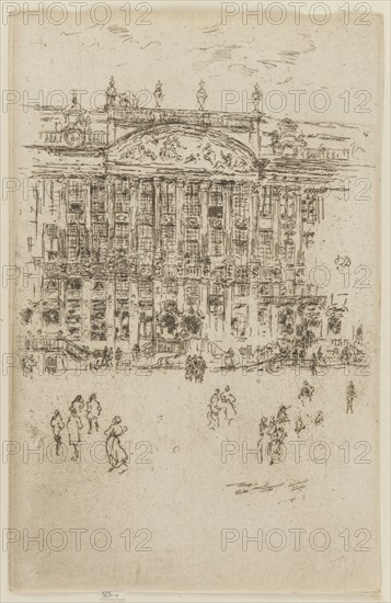 Grand' Place, Brussels, 1887. Creator: James Abbott McNeill Whistler.