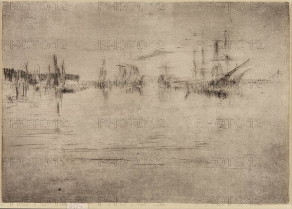 Nocturne Shipping, 1879-1880. Creator: James Abbott McNeill Whistler.