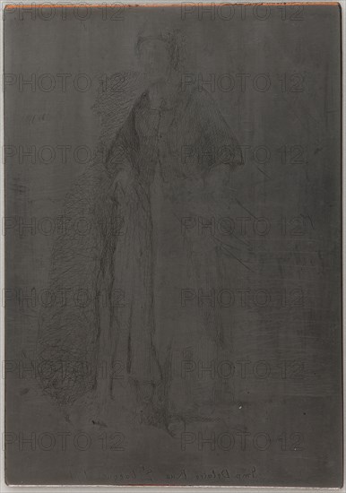 La Mere Gerard. One of the Twelve Etchings from Nature, 1857-1858. Creator: James Abbott McNeill Whistler.