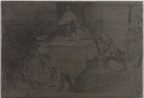 The Music Room, 1858. Creator: James Abbott McNeill Whistler.