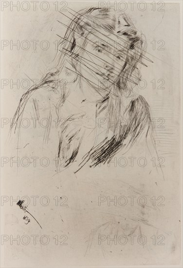 Fumette's Bent Head, 1859. Creator: James Abbott McNeill Whistler.