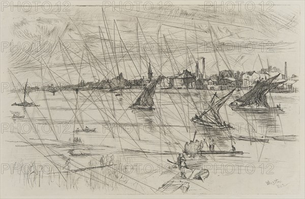 Battersea Reach, 1863. Creator: James Abbott McNeill Whistler.