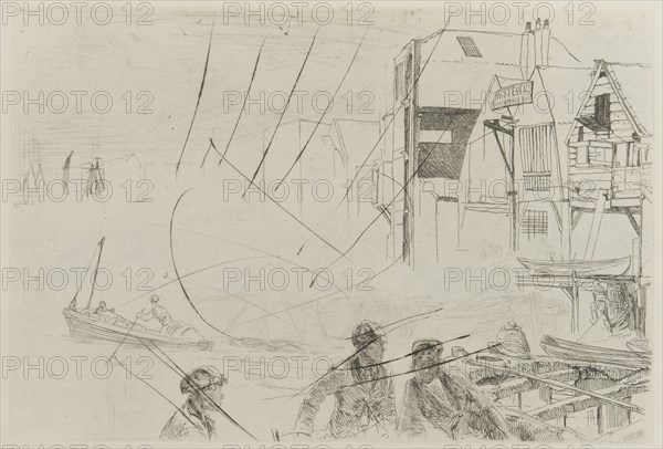 Stevens' Boat Life, 1859. Creator: James Abbott McNeill Whistler.