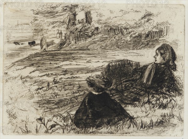 Nursemaid and Child, 1859. Creator: James Abbott McNeill Whistler.