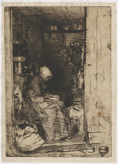 La Vieille aux Loques, 1858. Creator: James Abbott McNeill Whistler.