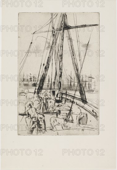 Shipping at Liverpool, 1867. Creator: James Abbott McNeill Whistler.