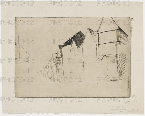 Sketch of Houses, 1858. Creator: James Abbott McNeill Whistler.