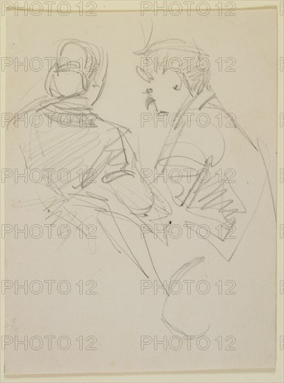 Two figures, 1858. Creator: James Abbott McNeill Whistler.