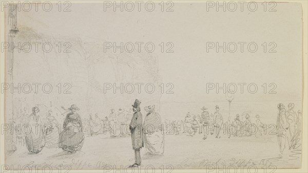 Les Côtes à Dieppe, 1857. Creator: James Abbott McNeill Whistler.