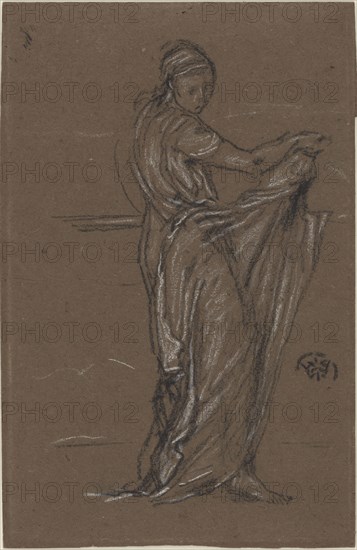 Draped Female Figure, 1870-1873. Creator: James Abbott McNeill Whistler.