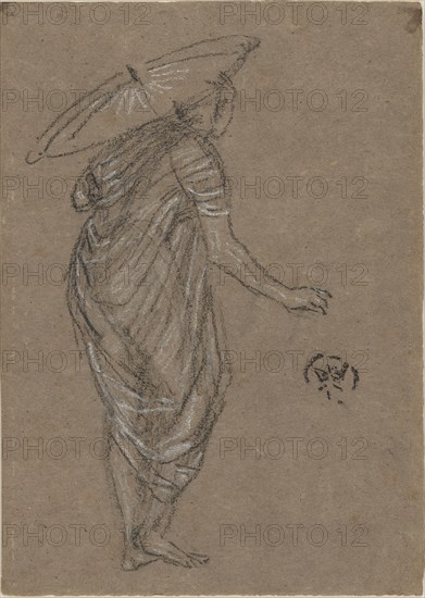 Woman with Parasol, 1870-1873. Creator: James Abbott McNeill Whistler.