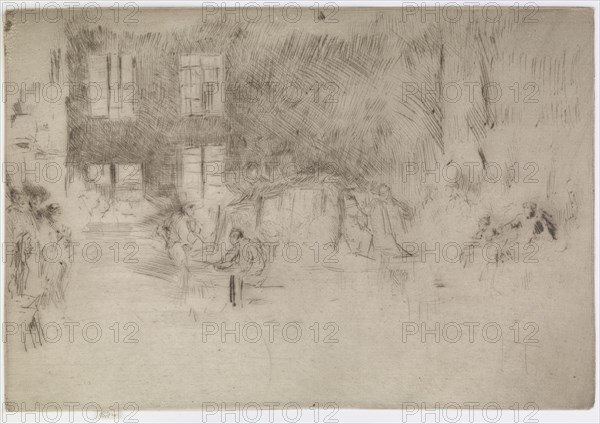 Murano-Glass Furnace, 1879-1880. Creator: James Abbott McNeill Whistler.