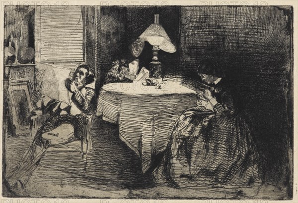 The Music Room, 1858. Creator: James Abbott McNeill Whistler.