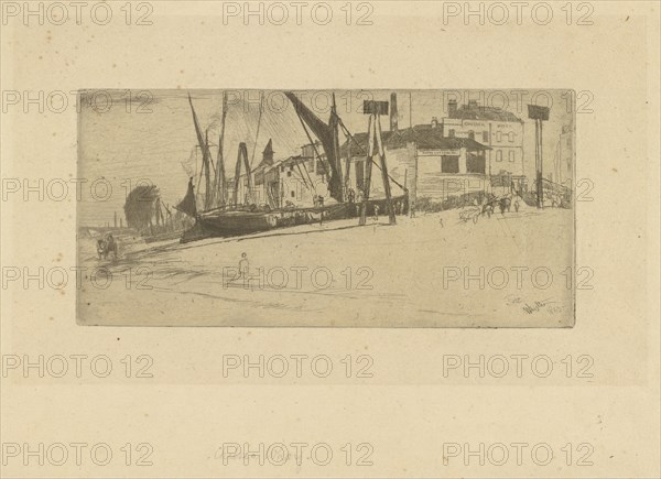 Chelsea Wharf, 1863. Creator: James Abbott McNeill Whistler.