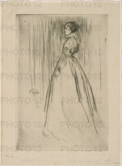 The Velvet Dress (Mrs. Leyland), 1873. Creator: James Abbott McNeill Whistler.