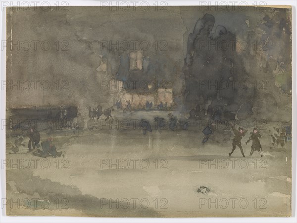 Nocturne: Amsterdam in Winter, 1882. Creator: James Abbott McNeill Whistler.