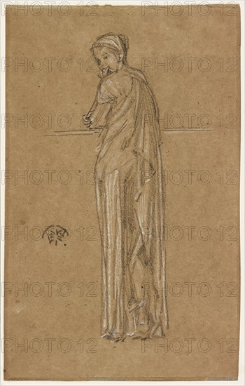 Draped Figure Standing, 1870-1873. Creator: James Abbott McNeill Whistler.