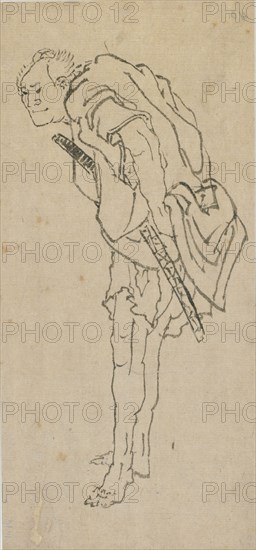 Standing man, late 18th-early 19th century. Creator: Hokusai.
