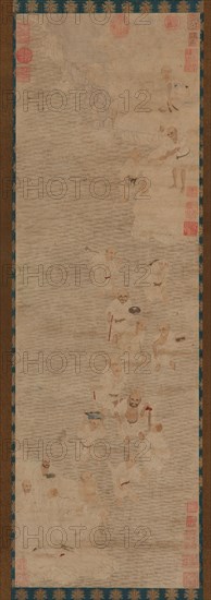 Eighteen Luohans Crossing a River, Ming dynasty, 16th-17th century. Creator: Unknown.