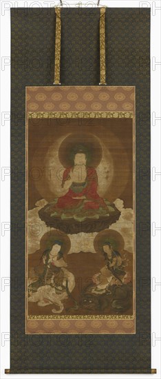 Buddhist triad: Sakyamuni, Manjusri and Samantabhadra, Edo period, mid 17th-early 18th century. Creator: Sumiyoshi Gukei.