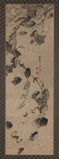 Grapevine in Wind and Moonlight, Ming dynasty, 1368-1644. Creator: Wang Liangchen.