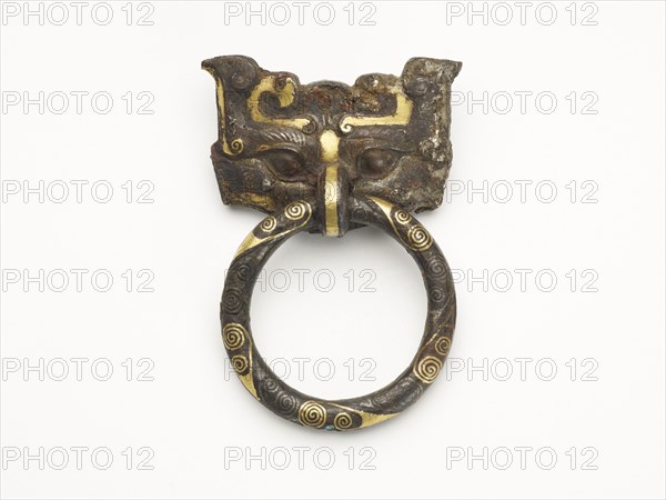 Mask and ring handle, Eastern Zhou dynasty, 5th-4th century BCE. Creator: Unknown.